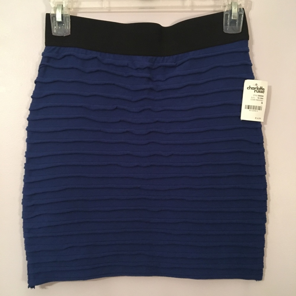 Charlotte Russe Blue Bodycon Skirt